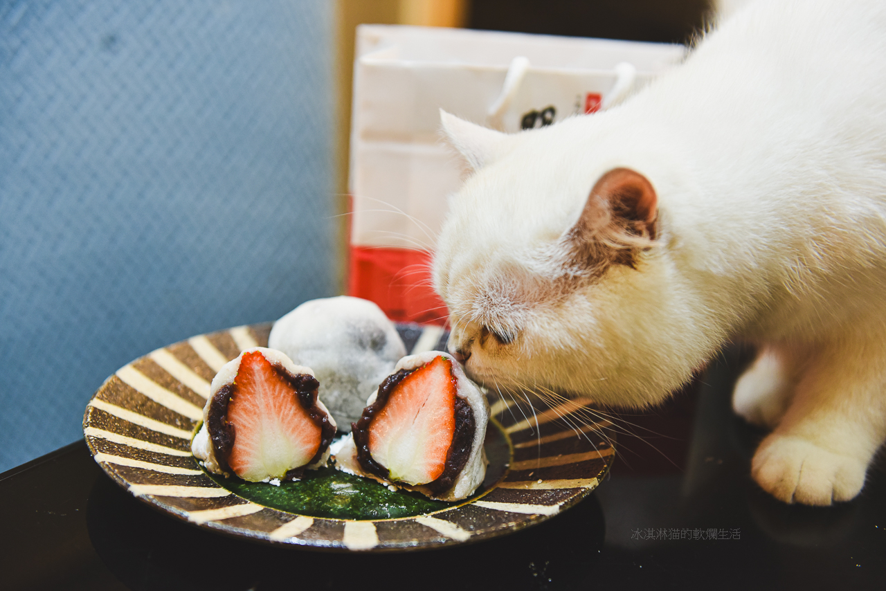 台北橋美食｜明月堂和菓子的冬季限定草莓大福，林依晨選作為女兒日式彌月禮盒 @冰淇淋貓的軟爛生活