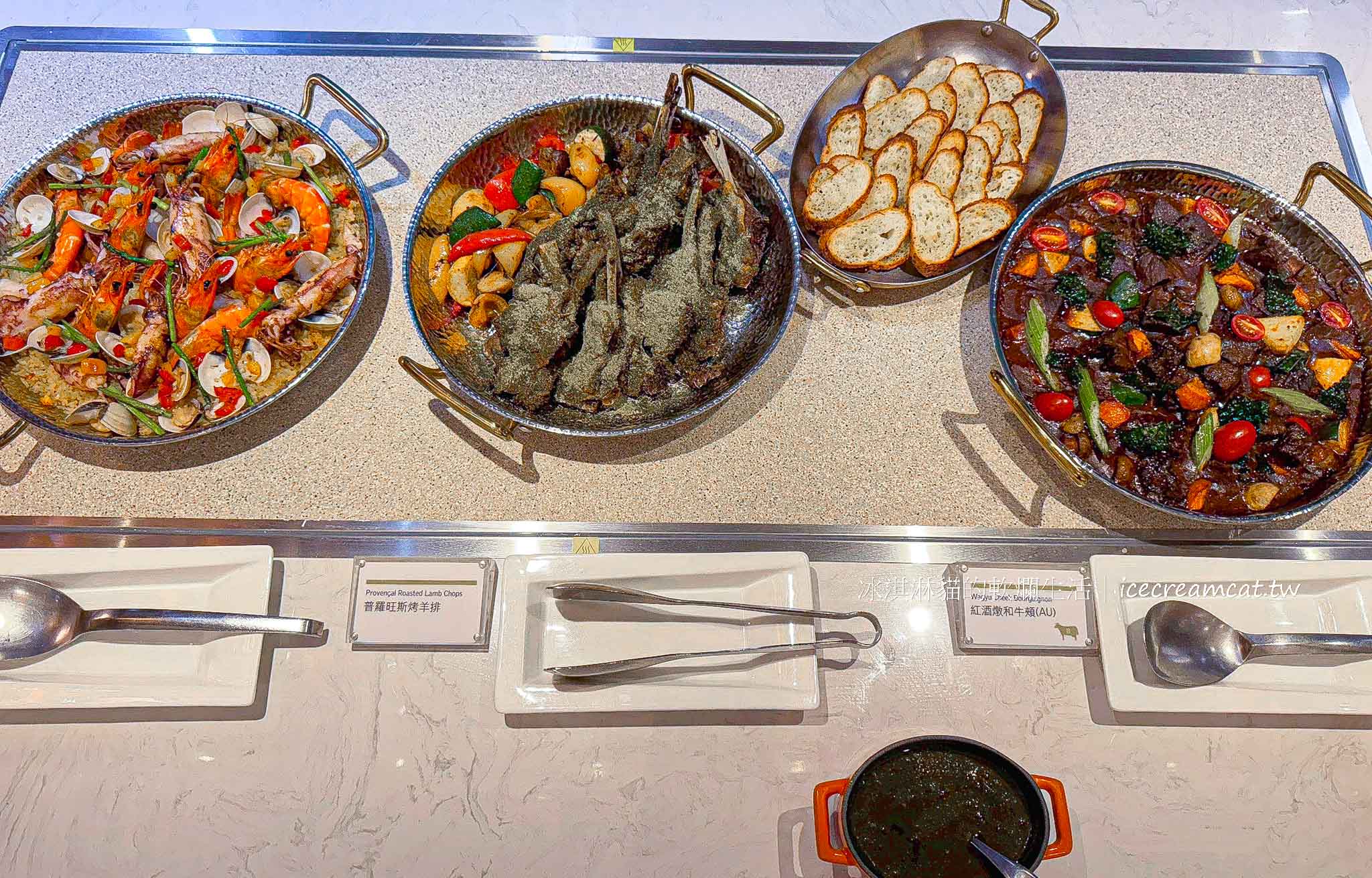改裝後【探索廚房吃到飽】台北寒舍艾美酒店飯店自助餐價格與訂位，信義區Buffet @冰淇淋貓的軟爛生活