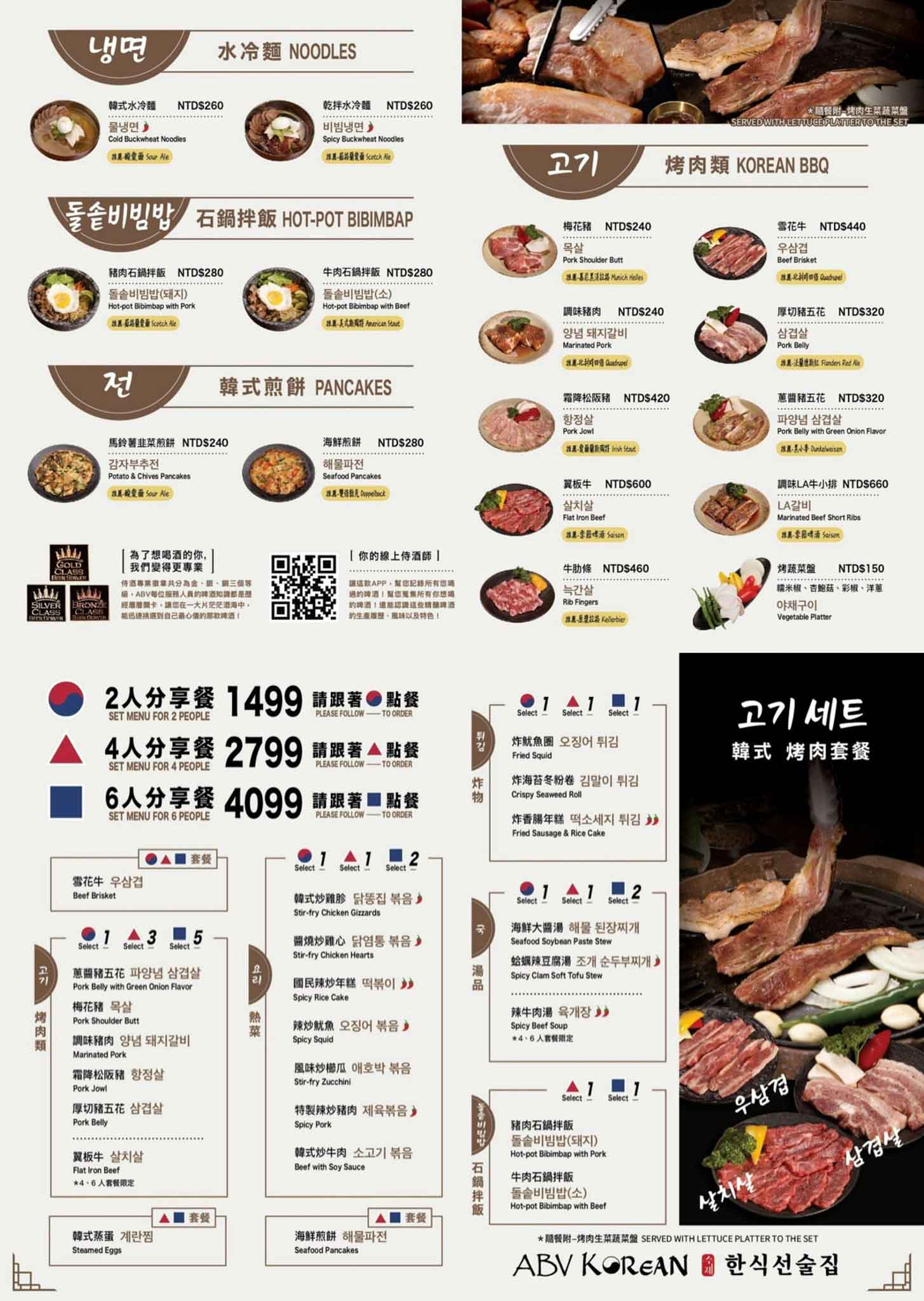 板橋韓式烤肉推薦｜ABV Bar & Kitchen 韓式餐酒館 專人代烤燒肉＋餐酒搭配 @冰淇淋貓的軟爛生活