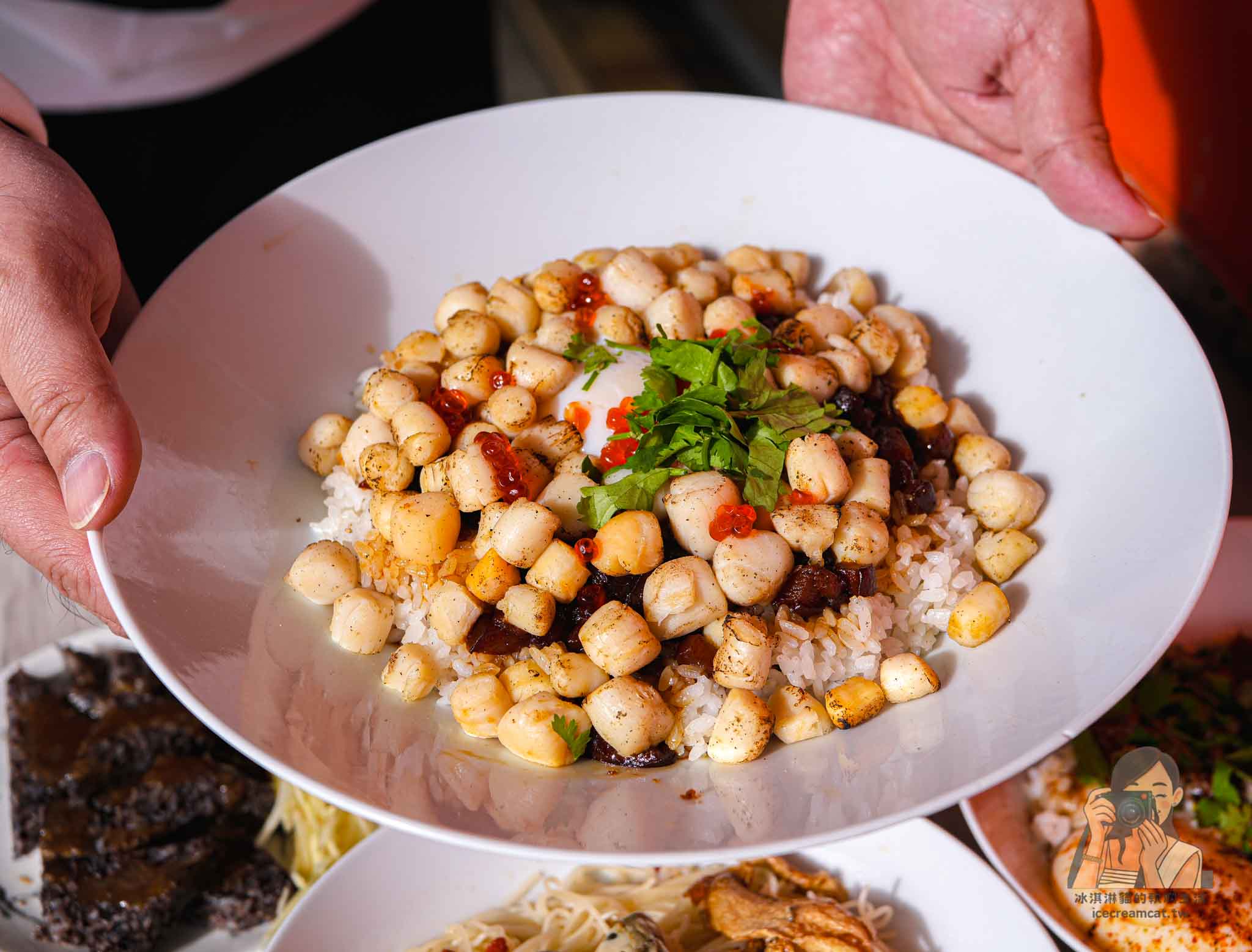 【桃園美食】海料理海米粉(中平店) 爆量干貝滷肉飯太犯規，麻油麵線和海鮮米粉也是必點 @冰淇淋貓的軟爛生活