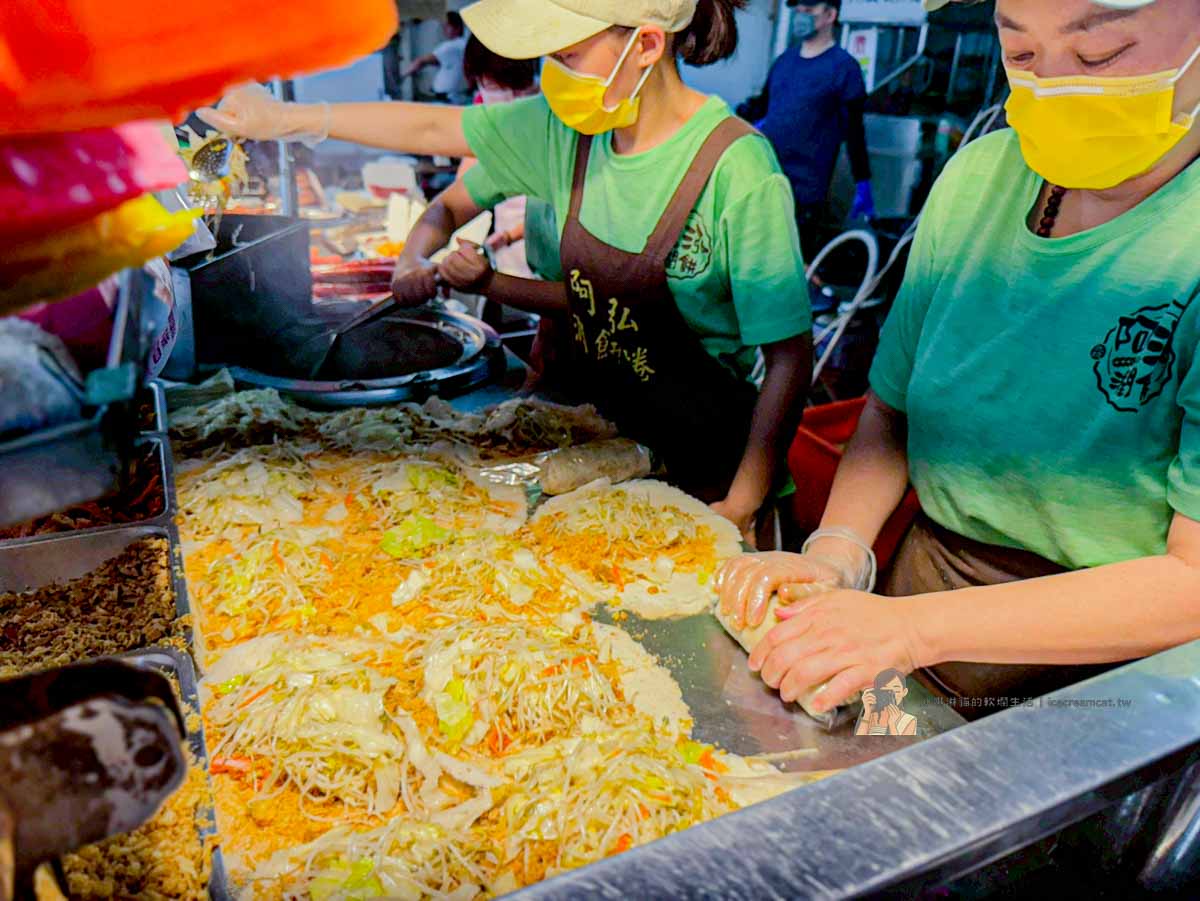 【阿泓潤餅】 北投市場排隊美食 全麥餅皮＋素食潤餅推薦（菜單）北投美食 @冰淇淋貓的軟爛生活